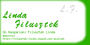 linda filusztek business card